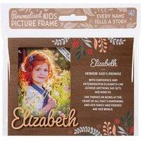 History & Heraldry Pre-personalised Child's Picture Frame - Elizabeth - Over 90 Titles in Brown
