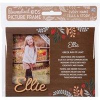 History & Heraldry Pre-personalised Child's Picture Frame - Ellie - Over 90 Titles in Brown