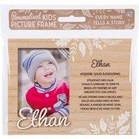 History & Heraldry Pre-personalised Child's Picture Frame - Ethan - Over 90 Titles in Brown