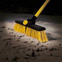 Charles Bentley 14" Bulldozer Yard Broom Sweeper Heavy Duty Industrial in Yellow