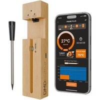 DMD Collective Wireless Meat Thermometer, 100m Bluetooth with Temp Alarm in Light Brown