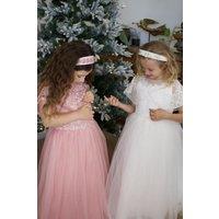 Lilly + Bo Girl's Grace in Dusty Rose Flower Girl or Party Dress in Pink | Size: 9-12 m