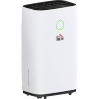 Rolipo 20L/Day Portable Dehumidifier 4L Tank LED 24H Timer in White