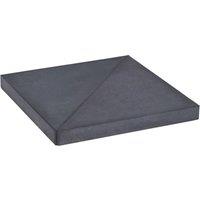 Berkfield Home Umbrella Weight Plate Black Granite Square 15 kg