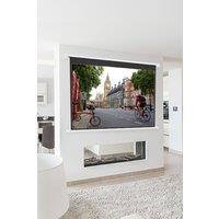 Living and Home 100" Electric Projection Screen With Remote Control in White