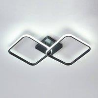 Pheashine Black LED Ceiling Light, 42W 6500K Cool White, Modern Square Fixture