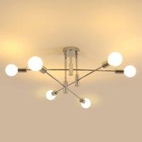 Pheashine Modern Ceiling Light Silver 71x32CM E27 No Light Source | Size: 71x32 cm