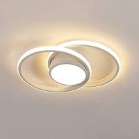 Pheashine Modern Double Round LED Ceiling Light 42W 40cm Warm White/Cool White in Warm White