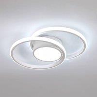 Pheashine Modern Double Round LED Ceiling Light 42W 40cm Warm White/Cool White in Cool White