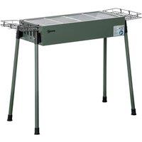 Rolipo Portable Charcoal BBQ Grill with Baskets & Hooks in Green