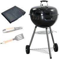 Rolipo Portable Kettle Charcoal Grill Black