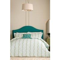 V&A 'Spitalfields Rose' Cotton Duvet Cover Set in Duck Egg Blue | Size: Double