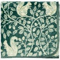 Helena Springfield 'Squirrels' Fleece Throw in Green | Size: 140 cm x 180 cm