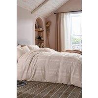 Abigail Ahern x Murmur 'Maeve Waffle' Cotton Duvet Cover Set in Pink | Size: Super King