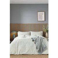 Helena Springfield 'Tranquil Check' Duvet Cover Set in Grey | Size: Super King