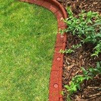 Primrose Flexiborder Garden Edging for Lawns Border Edge Piece in Red | Size: 25 Pack