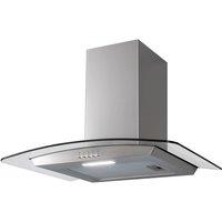SIA 60cm Stainless Steel Curved Glass Chimney Cooker Hood Extractor Fan - CGH60SS in Silver