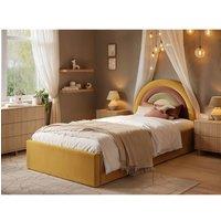 Flair Ava Single Ottoman Bed in Gold
