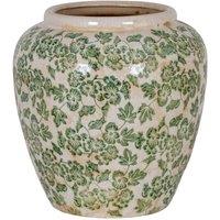 KDMD Large Green Clover Olpe Vase - Elegant Floral Display Centerpiece