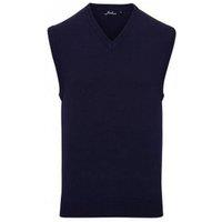 Premier Men's Sleeveless Cotton Acrylic V Neck Sweater in Navy | Size: 2XL