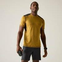 Regatta Men's Virda Short Sleeved Active Mesh T-Shirt in Mustard | Size: 3XL