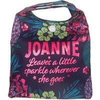 History & Heraldry Women's Personalised Sparkle Shopper Bag - Over 80 Names & Titles - Joanne in Navy
