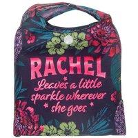 History & Heraldry Women's Personalised Sparkle Shopper Bag - Over 80 Names & Titles - Rachel in Navy