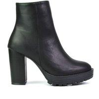 XY London Women's 'Cole' Ankle Boots With Platform Heel in Black | Size: 5