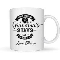 Aye Do Gifts Women's Personalised Grandma's House Funny Mug Gift | Grandma Aunty Nana in White