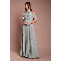 Coast Women's Pleat Cold Shoulder Bridesmaid Dress in Sage | Size: 12