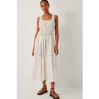 Monsoon Women's Maddi Sleeveless Embroidered Midi Dress Cream | Size: 2XL