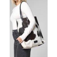 Barneys Originals Women's Black Cowhide Tote Bag