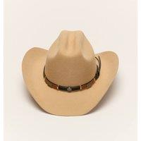 Liquorish Women's Tan Wool Western Cattleman Cowboy Hat | Size: Medium
