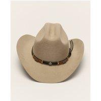 Liquorish Women's Sand Wool Western Cattleman Cowboy Hat in Light Sand | Size: Small