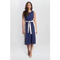 Gina Bacconi Women's Kendalls Two Tone Dress in Navy | Size: 14