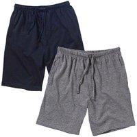 Bedlam Boy's 2 Pack Jersey Pyjama Shorts in Black | Size: 13-14 Years
