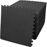 SPETLEK Heavy Duty Thick Gym Flooring 8pcs in Black | Size: 0-12 m