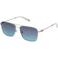 FILA Men's SFI456-580579 Square/Rectangle Sunglasses in Silver