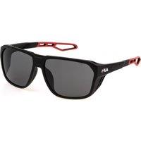 FILA Men's SFIA05-99U28V Square/Rectangle Sunglasses in Black