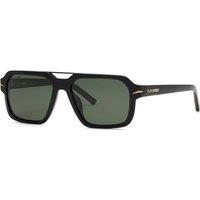 Plein Sport Men's SSP036-57700P Square/Rectangle Sunglasses in Black