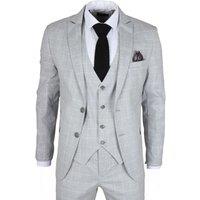 TruClothing Men's IM3 Checked Tailored Fit Suit in Grey | Size: 42R