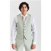 Paul Andrew Men's Belmont Waistcoat Tailored Fit Summer Vest in Pale Green | Size: 34R