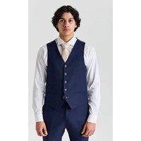 Paul Andrew Men's Belmont Waistcoat Tailored Fit Summer Vest in Navy | Size: 40R