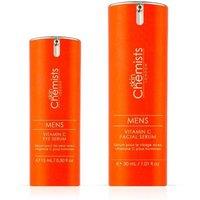 skinChemists professional Men's Anti-Ageing Vitamin C Facial & Eye Serum Kit in White
