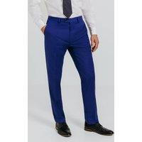 Dobell Men's Bright Blue Suit Trousers | Size: 44R