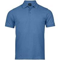 TEE JAYS Men's Luxury Stretch Short Sleeve Polo Shirt in Blue | Size: 3XL