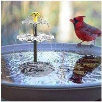 Living and Home 4W Solar Fountain Pump with Adjustable Solar Panel & 6 Nozzles in Black