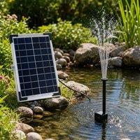Living and Home 5W Solar Fountain Pump in Black