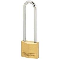 Master Lock Solid Brass 30Mm Padlock 4-Pin - 64Mm Shackle in Gold