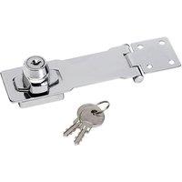 Master Lock Chrome Plated Steel Locking Hasp 117Mm in Silver